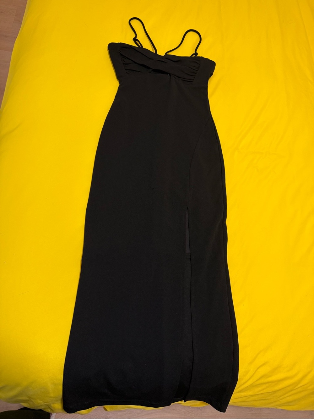 Dynamite Black Spaghetti-Strap Evening Maxi Dress
